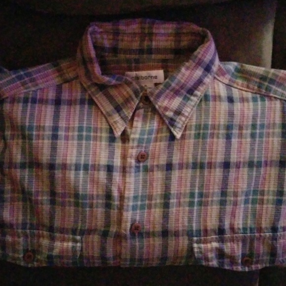 <CLAIBORNE> Men's Plaid Button Down Shirt - XL - Picture 3 of 8
